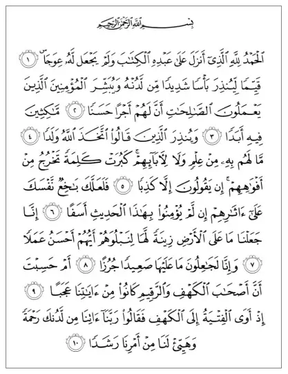 reading first 10 verses of surah kahf