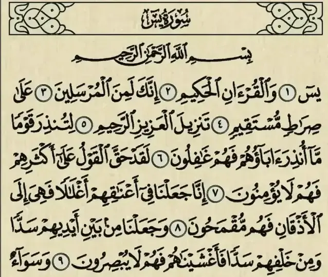 surah yaseen reading